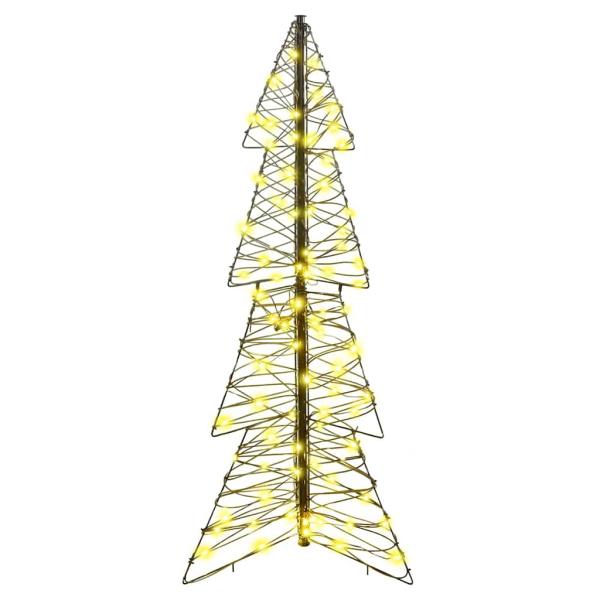Weihnachtsbaum 100 LEDs Warmes Weiß 120 cm Rattan