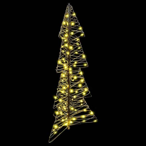 Weihnachtsbaum 100 LEDs Warmes Weiß 120 cm Rattan