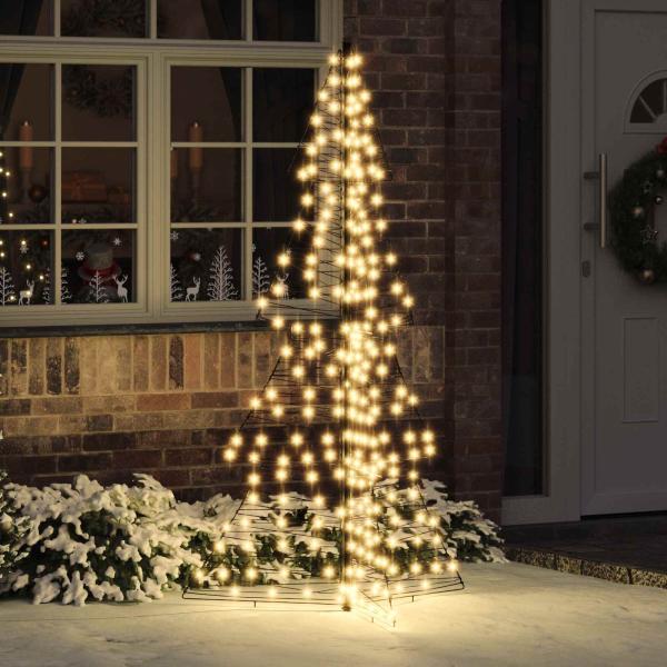 ARDEBO.de - Weihnachtsbaum 240 LEDs Warmes Weiß 180 cm Rattan