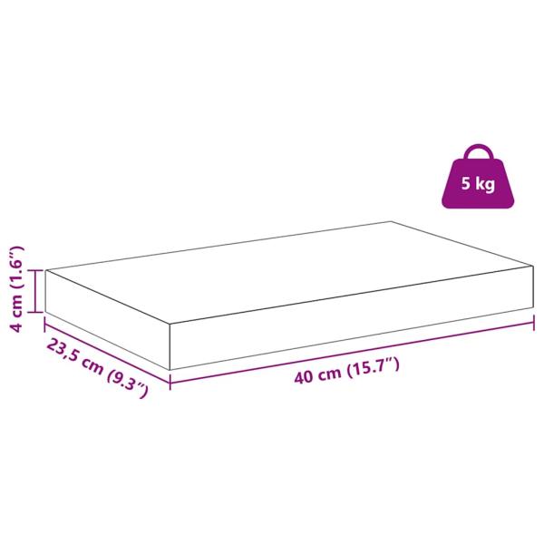 Wandregal Wandhalterung 4 Stk. Weiß Marmor 40 x 23,5 x 3,8 cm