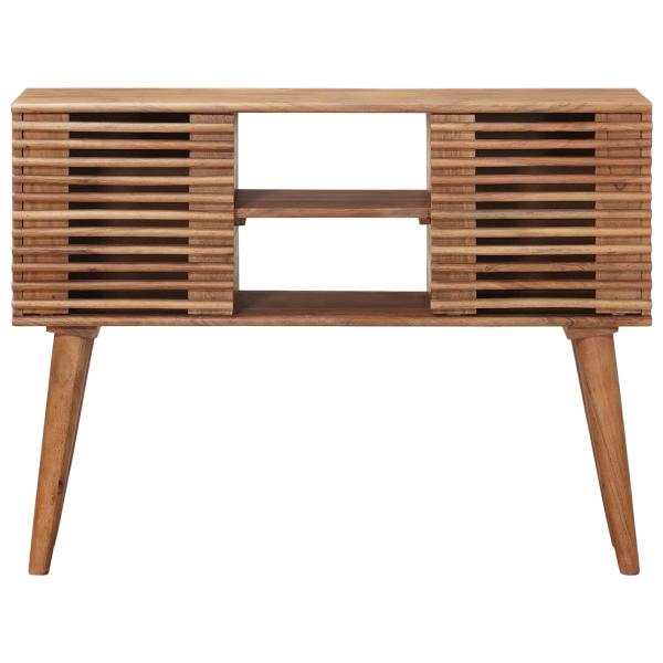 Handgefertigter Beistelltisch Teakbraun 100 x 30 x 75 cm