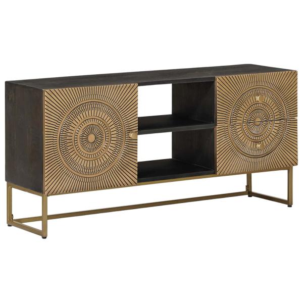 ARDEBO.de - TV-Schränk mit Schubladen mit Regal Messing 105 x 30 x 50 cm