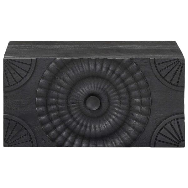 Handgefertigter Nachttisch Schwarz 40 x 30 x 20 cm