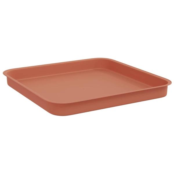 Quadratisches Blumentablett 24 stk. Ziegelrot 21 x 21 x 2 cm