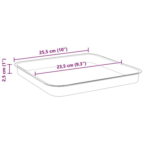 Quadratisches Blumentablett 24 Stk. Ziegelrot Kunststoff