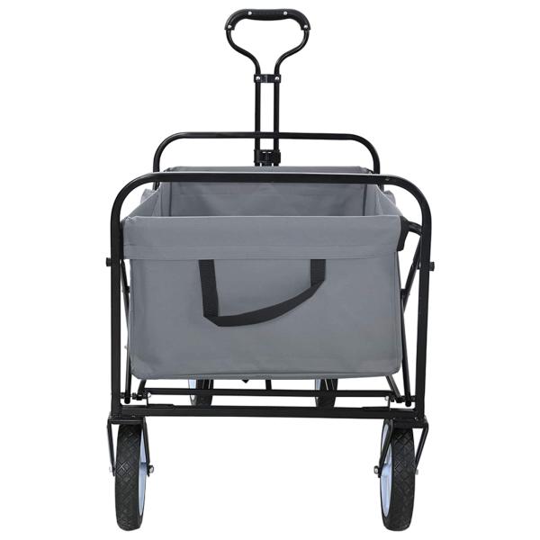 Klapp-Handwagen Grau 94 x 53 x 99 cm Oxford-Stoff