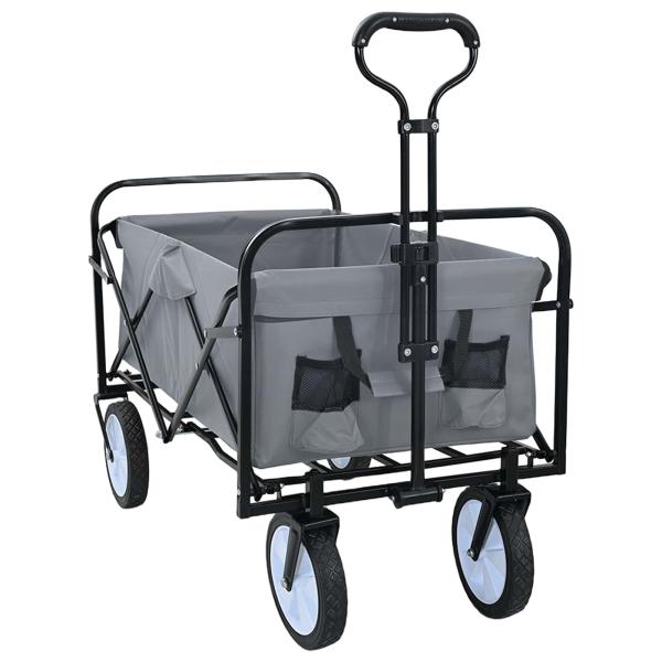 Klapp-Handwagen Grau 94 x 53 x 99 cm Oxford-Stoff