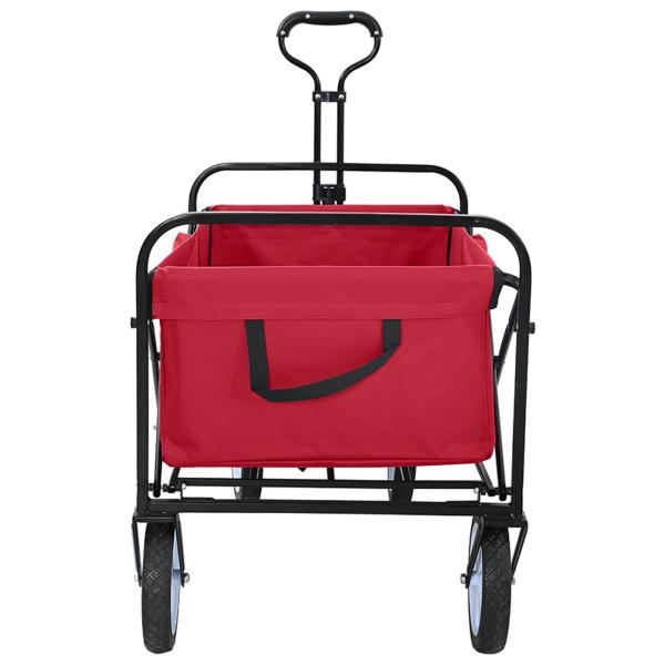 Faltbarer Einkaufstrolley mit Bremsen Rot 94 x 53 x 99 cm