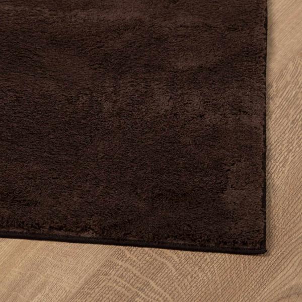 Mittlerer Flor weicher und waschbarer Teppich HUARTE Braun