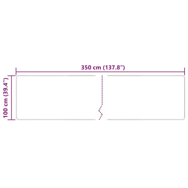 Teppichläufer MARSA Creme 100 x 350 cm Polyester und PVC