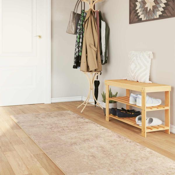 ARDEBO.de - Teppichläufer MARSA Beige 80 x 350 cm Polyester und PVC