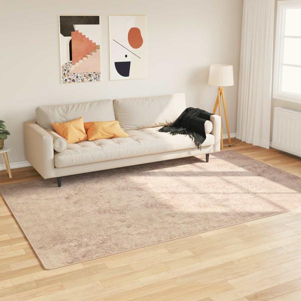 ARDEBO.de - Teppichläufer MARSA Beige 150 x 230 cm Polyester und PVC
