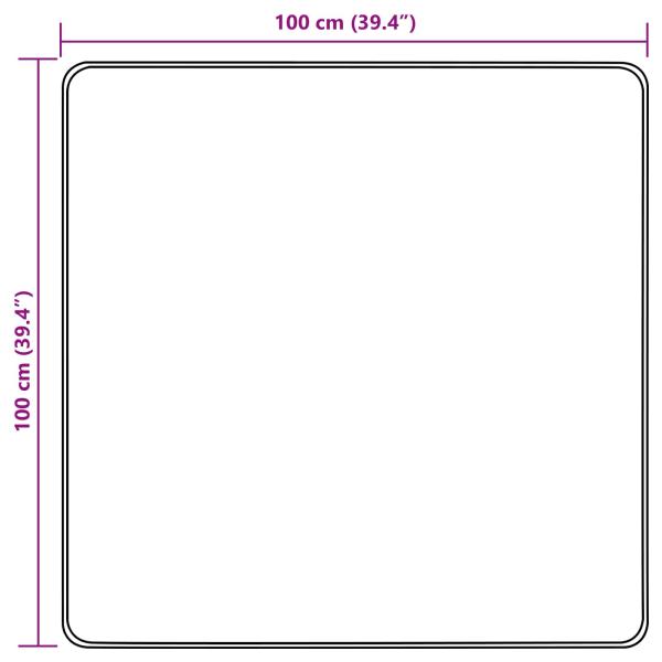 Teppichläufer MARSA Mehrfarbig 100 x 100 cm Polyester und PVC