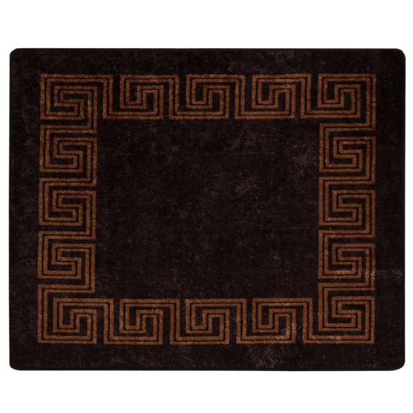 Teppichläufer MARSA Schwarz 80 x 100 cm Polyester und PVC
