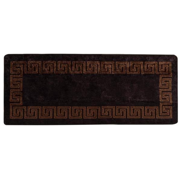Teppichläufer MARSA Schwarz 80 x 200 cm Polyester und PVC