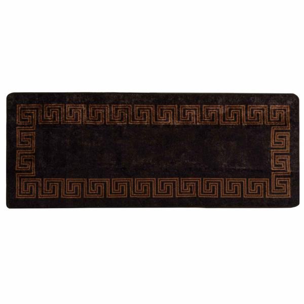 Teppichläufer MARSA Schwarz 100 x 250 cm Polyester und PVC
