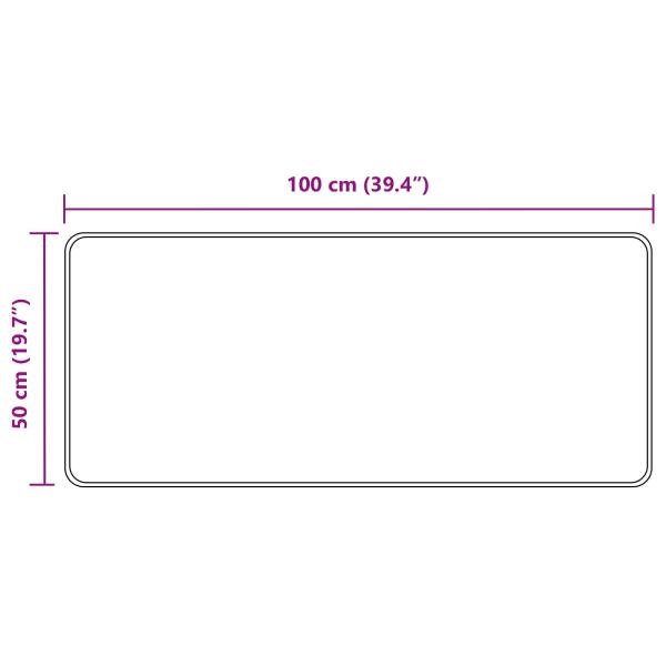 Teppichläufer MARSA Weiß 50 x 150 cm Polyester und PVC