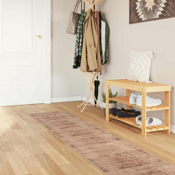 ARDEBO.de - Teppichläufer MARSA Weiß 50 x 400 cm Polyester und PVC