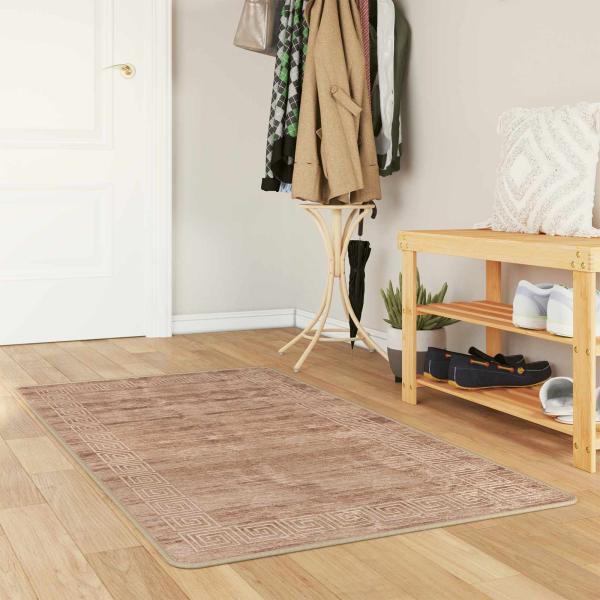 ARDEBO.de - Teppichläufer MARSA Weiß 80 x 100 cm Polyester und PVC