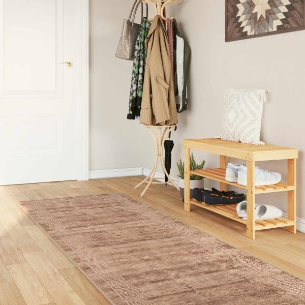 ARDEBO.de - Teppichläufer MARSA Weiß 100 x 350 cm Polyester und PVC