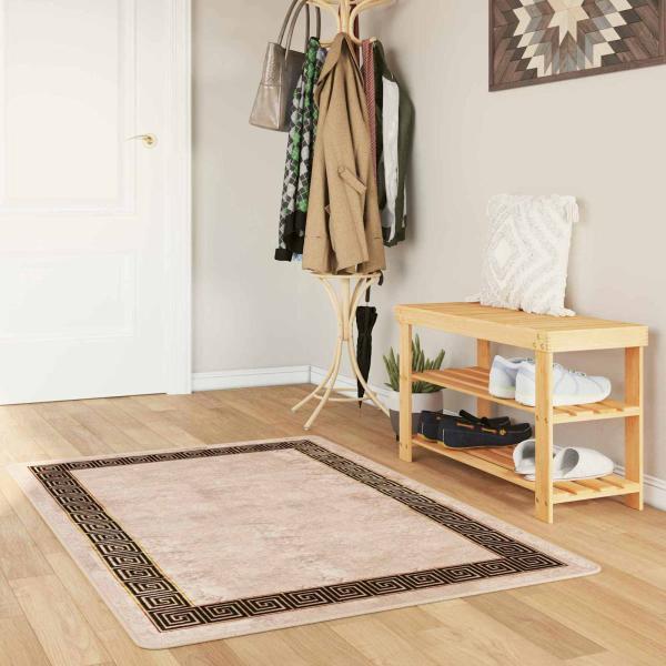 ARDEBO.de - Teppichläufer MARSA Schwarz 100 x 150 cm Polyester und PVC