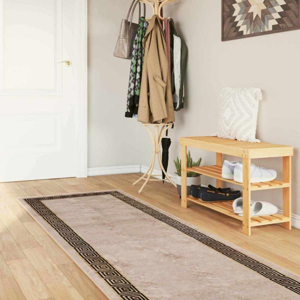 ARDEBO.de - Teppichläufer MARSA Schwarz 100 x 450 cm Polyester und PVC