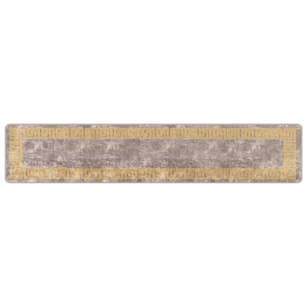 Teppichl?ufer MARSA Grau und Gold 50 x 250 cm Polyester und PVC