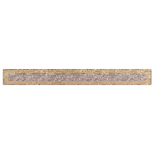 Teppichläufer MARSA Grau und Gold 50 x 450 cm Polyester und PVC