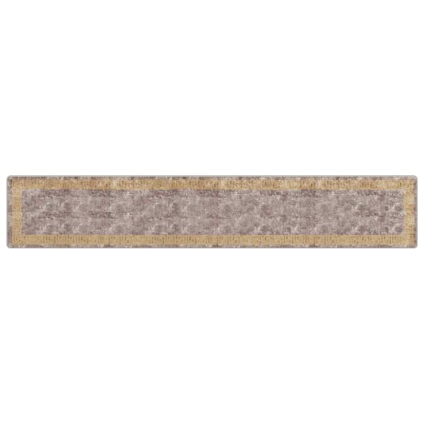 Teppichläufer MARSA Grau 80 x 450 cm Polyester und PVC