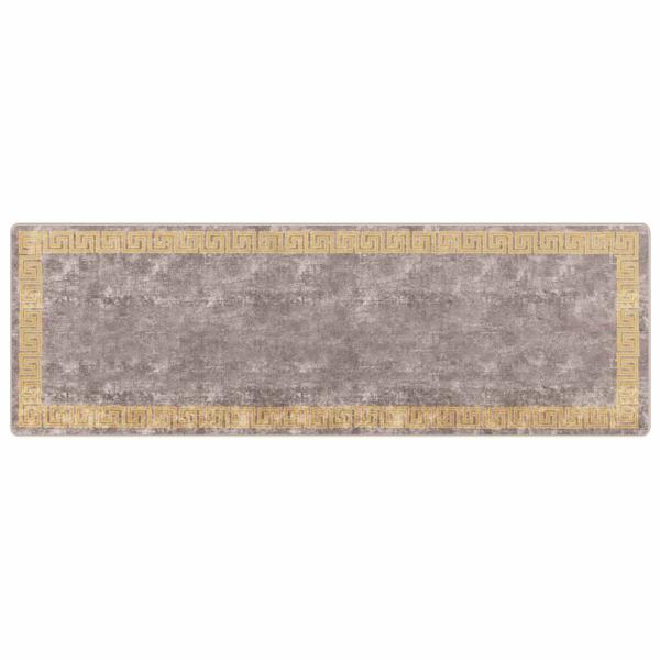 Teppichl?ufer MARSA Grau 100 x 300 cm Polyester und PVC