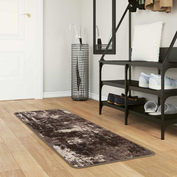ARDEBO.de - Teppichläufer MARSA Schwarz 50 x 100 cm Polyester und PVC