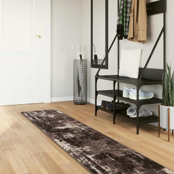 ARDEBO.de - Teppichläufer MARSA Schwarz 50 x 250 cm Polyester und PVC
