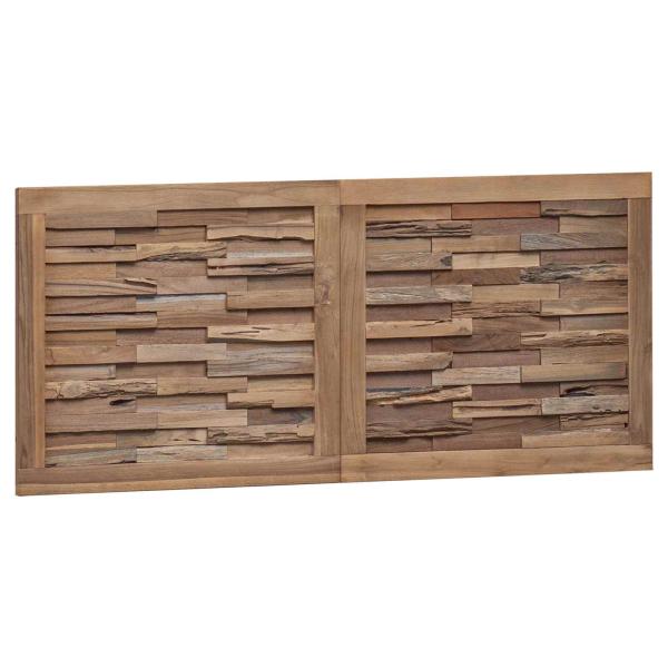 Bettkopfteil Natur Massivholz Teak