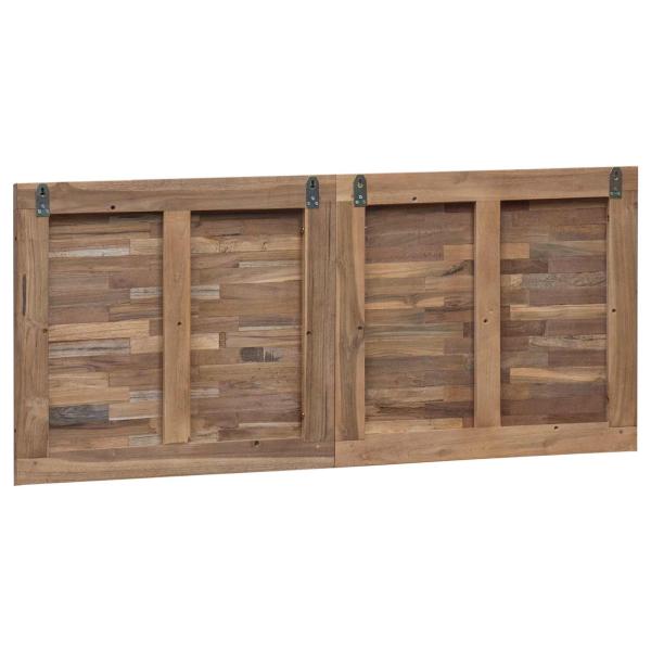 Bettkopfteil Natur Massivholz Teak