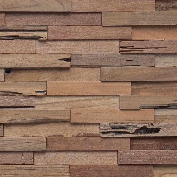 Bettkopfteil Natur Massivholz Teak