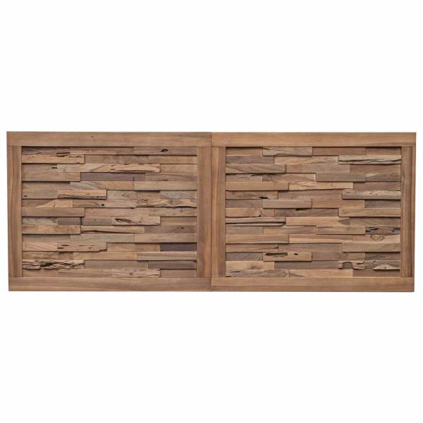 Bettkopfteil Natur Massivholz Teak