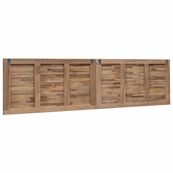 Bettkopfteil Natur Massivholz Teak