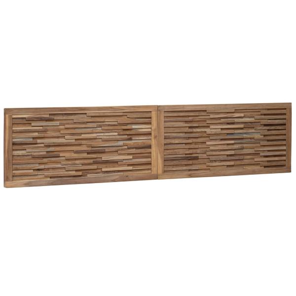 Bettkopfteil Natur Massivholz Teak