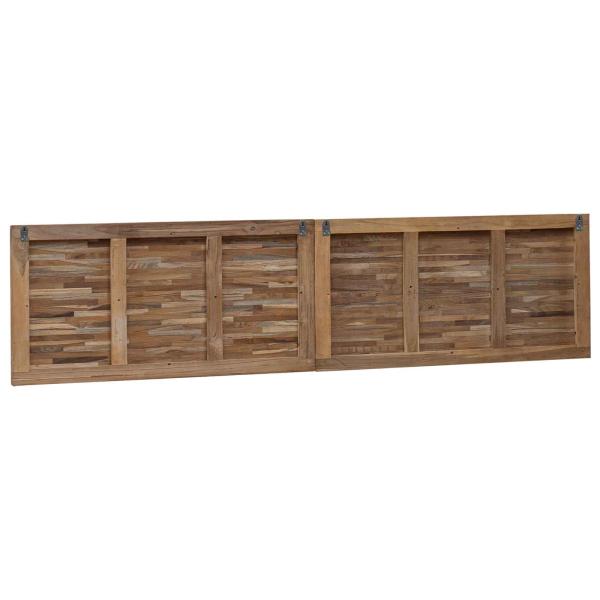 Bettkopfteil Natur Massivholz Teak