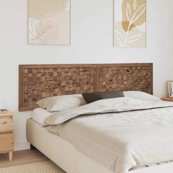 ARDEBO.de - Bettkopfteil Natur Massivholz Teak