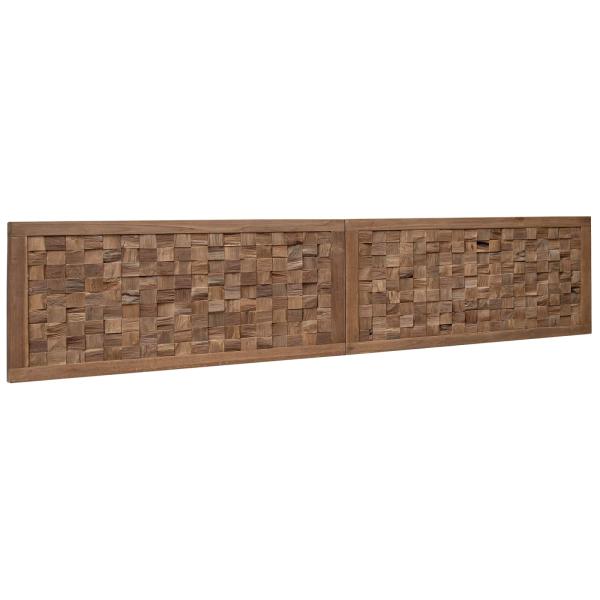 Bettkopfteil Natur Massivholz Teak