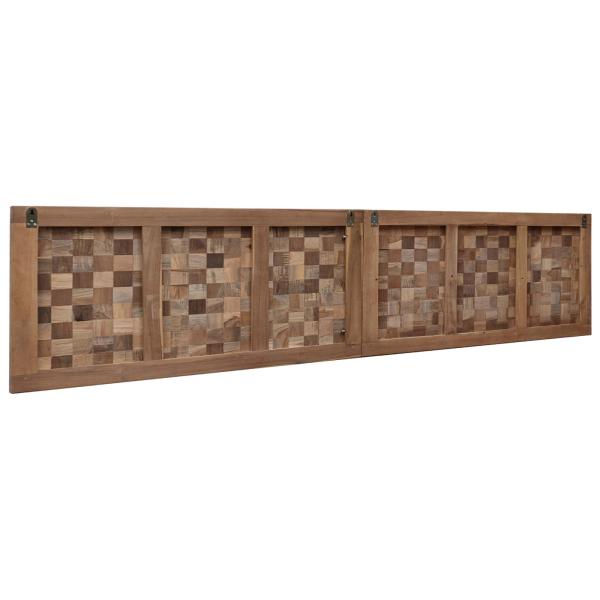 Bettkopfteil Natur Massivholz Teak