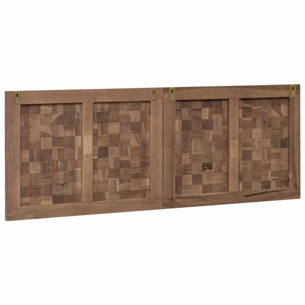 Bettkopfteil Natur Massivholz Teak