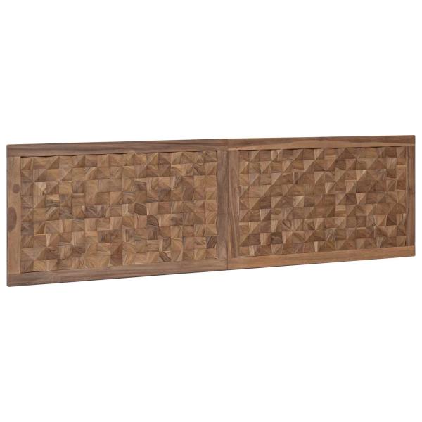 Bettkopfteil Natur Massivholz Teak