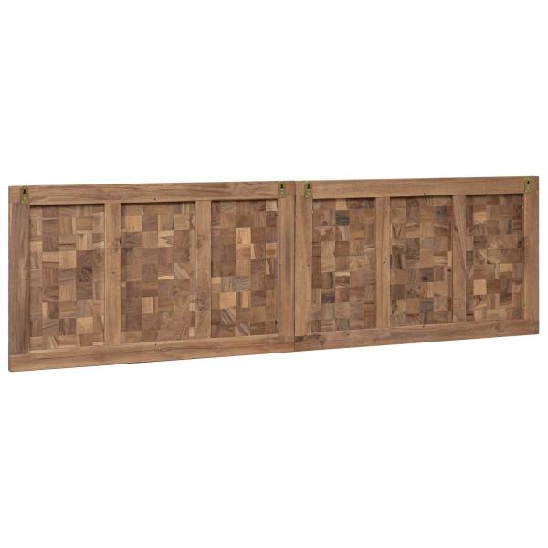 Bettkopfteil Natur Massivholz Teak