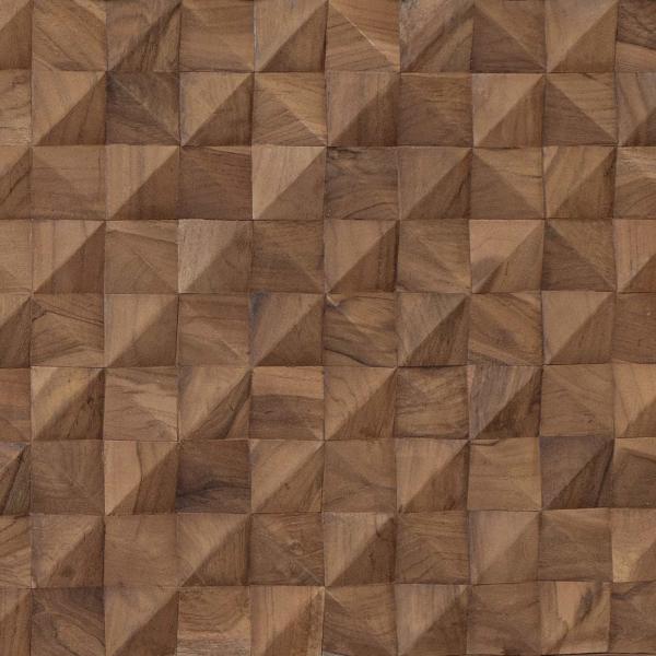 Bettkopfteil Natur Massivholz Teak