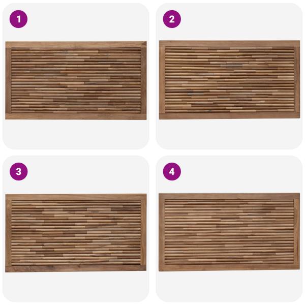 Bettkopfteil Natur Massivholz Teak