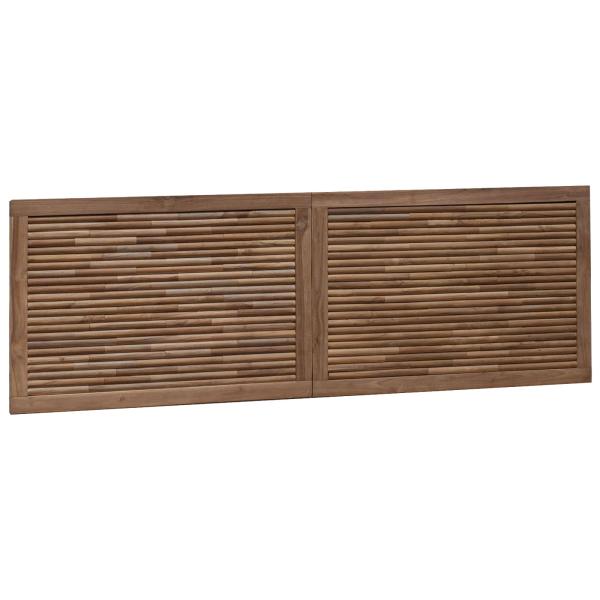 Bettkopfteil Natur Massivholz Teak