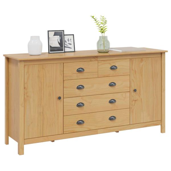 Sideboard HILL Honigbraun 154 x 40 x 80 cm Massives Kiefernholz
