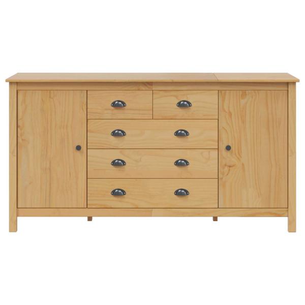 Sideboard HILL Honigbraun 154 x 40 x 80 cm Massives Kiefernholz